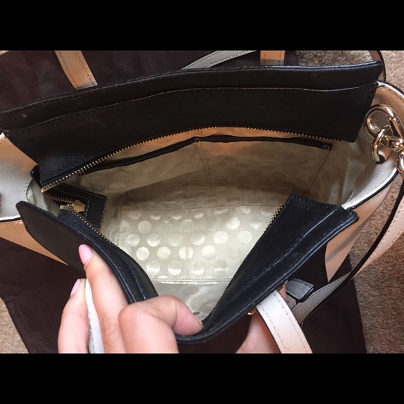 Black and cream Kate Spade medium satchel - Picture 5 of 7